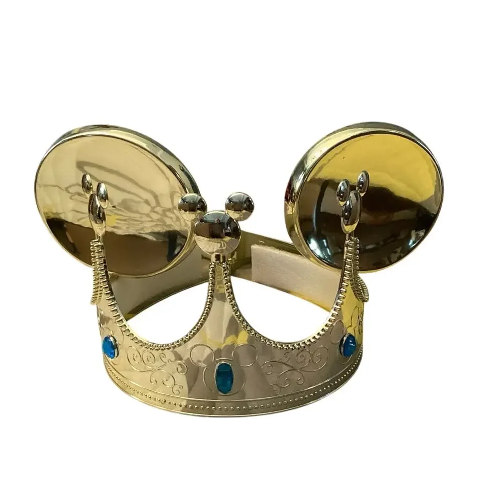 Disney On Ice Mickey Mouse Jeweled Gold Crown with Ears